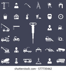 jackhammer icon. Construction icons universal set for web and mobile