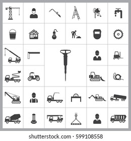 jackhammer icon. Construction icons universal set for web and mobile