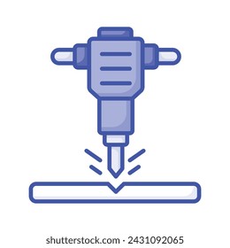 Jackhammer icon design, electric drilling constructional machine
