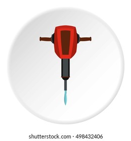 Jackhammer icon. Flat illustration of jackhammer vector icon for web