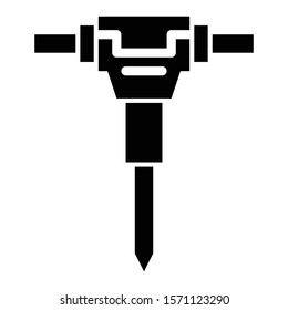 jackhammer icon glyph vector design