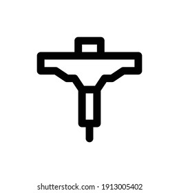 jackhammer icon line style vector