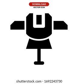 jackhammer icon or logo isolated sign symbol vector illustration - high quality black style vector icons
