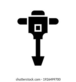 jackhammer icon or logo isolated sign symbol vector illustration - high quality black style vector icons
