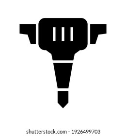 jackhammer icon or logo isolated sign symbol vector illustration - high quality black style vector icons
