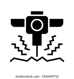 jackhammer icon or logo isolated sign symbol vector illustration - high quality black style vector icons
