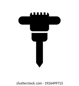 jackhammer icon or logo isolated sign symbol vector illustration - high quality black style vector icons
