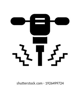 jackhammer icon or logo isolated sign symbol vector illustration - high quality black style vector icons
