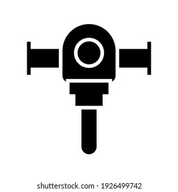 jackhammer icon or logo isolated sign symbol vector illustration - high quality black style vector icons
