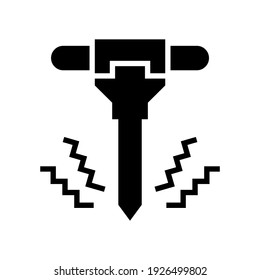 jackhammer icon or logo isolated sign symbol vector illustration - high quality black style vector icons
