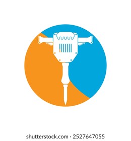 ícone Jackhammer logotipo vetor ilustração design