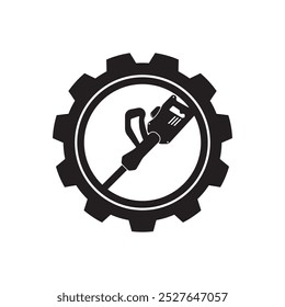 Diseño de Ilustración vectorial de logotipo de Jackhammer