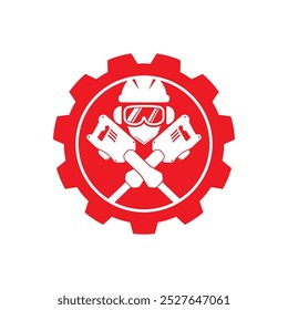 Diseño de Ilustración vectorial de logotipo de Jackhammer
