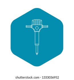 Jackhammer icon. Outline illustration of jackhammer vector icon for web