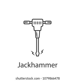 Jackhammer icon. Simple element illustration. Jackhammer symbol design from Construction collection set. Can be used in web and mobile on white background