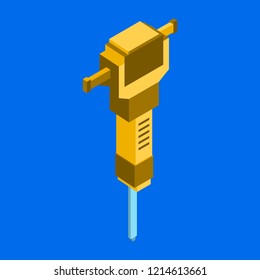 Jackhammer icon. Simple illustration of jackhammer vector icon for web