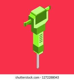 Jackhammer icon. Simple illustration of jackhammer vector icon for web
