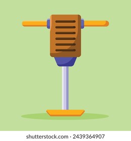 Jackhammer icon. Subtable to place on industry, construction, etc.
