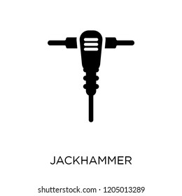 Jackhammer icon. Jackhammer symbol design from Construction collection. Simple element vector illustration on white background.
