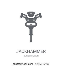 Jackhammer icon. Trendy Jackhammer logo concept on white background from Construction collection. Suitable for use on web apps, mobile apps and print media.