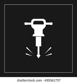 jackhammer icon. jackhammer vector illustration