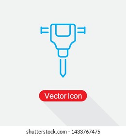 Jackhammer Icon Vector Illustration Eps10