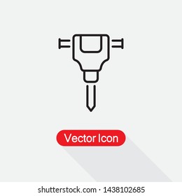 Jackhammer Icon Vector Illustration Eps10