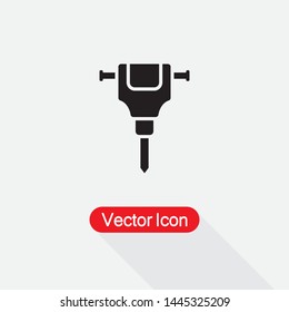 Jackhammer Icon Vector Illustration Eps10