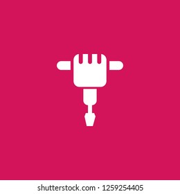 jackhammer icon vector. jackhammer sign on pink background. jackhammer icon for web and app