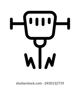 Ilustración de diseño de símbolo de Vector Jackhammer Icon