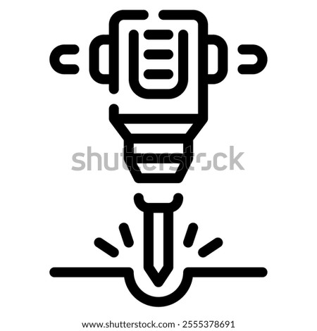 Jackhammer icon for web, app, infographic, etc