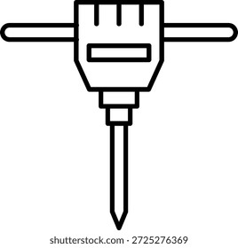 Icono de martillo neumático para su proyecto