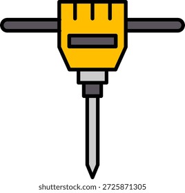 Icono de martillo neumático para su proyecto