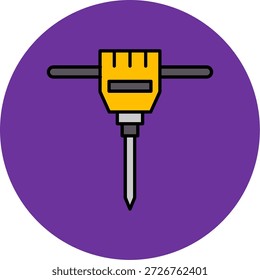 Icono de martillo neumático para su proyecto
