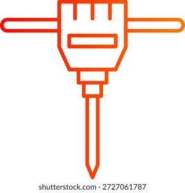 Icono de martillo neumático para su proyecto