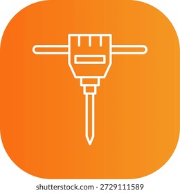 Icono de martillo neumático para su proyecto