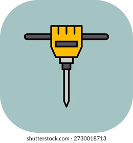 Icono de martillo neumático para su proyecto