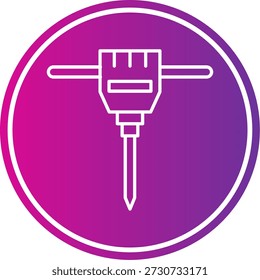 Icono de martillo neumático para su proyecto