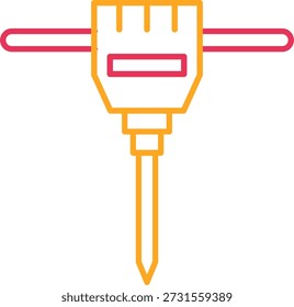 Icono de martillo neumático para su proyecto
