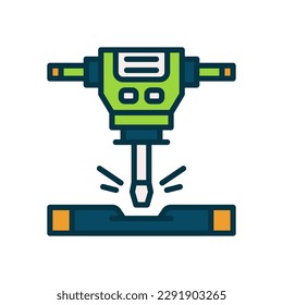 Jackhammer-Symbol für Ihre Website, Ihr Handy, Ihre Präsentation und Ihr Logo-Design.