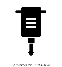 Jackhammer illustrated in vector on background