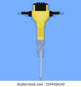 jackhammer aislado en fondo plano