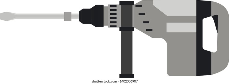 Jackhammer isolated on white background. Working tool