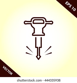 jackhammer line icon
