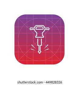 jackhammer line icon