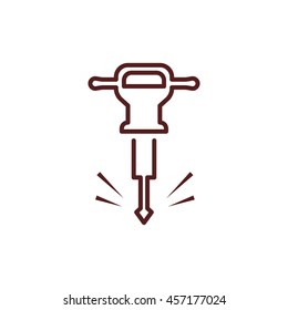 jackhammer line icon