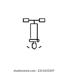 Jackhammer Line Style Icon Design