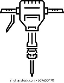  jackhammer outline icon