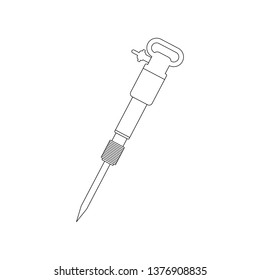 Jackhammer outline illustration