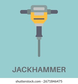 Icono de diseño plano de estilo simple Jackhammer